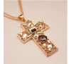 Rose Gold Luxury Cross Jewelry For Women Pendant Neckace