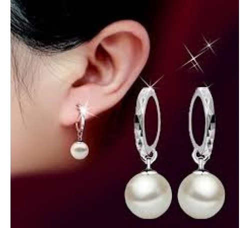 Women Fashion Jewelry 10MM Freshwater Pearl Earrings
