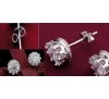 Women Fashion Silver Plated Crystal Earrings
