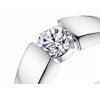 Man's and Woman's Luxury Fashion Diamond Wedding Titanium Steel Ring