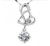 Women Heart Crystal Necklace and Pendant