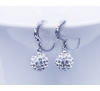 Women Stylish Accessories Plated Crystal Hoop Dangle Earrings