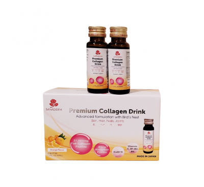  Premium Collagen With Bird's Nest Orange Flavor - Sản Phẩm Collagen Có Chứa Tổ Yến - Hương Vị Trái Cam - Made in Japan
