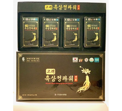   Cao Hắc Sâm Cô Đặc - Black Ginseng Extract Power - 1000g (4 hộp x 250g/hộp) - Made in Korea