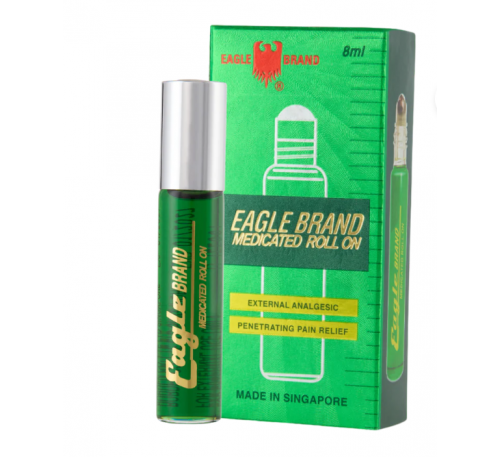   Eagle Brand Medicated Oil Roll On - Dầu Con Ó Xanh Dạng Lăn Giúp Giảm Đau - Made in Singapore