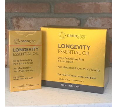   Longevity Essential Oil Set - Dầu Xoa Bóp Xương Khớp Công Nghệ Nano 6 Chai/Hộp - Made in USA