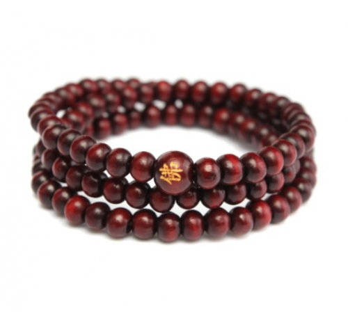 Wood Buddhist 108 Meditation Prayer Beads 6mm Bracelet