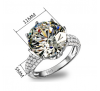 Women Fashion White Sapphire & Topaz Gemstone Ring