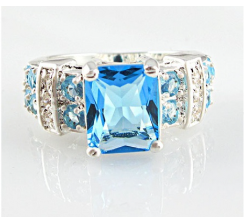 Women Fashion Jewelry Sapphire Stone Ring