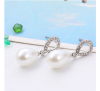 Elegant Princess WaterDrop Crystal Necklace & Earrings Pearl Jewelry Set